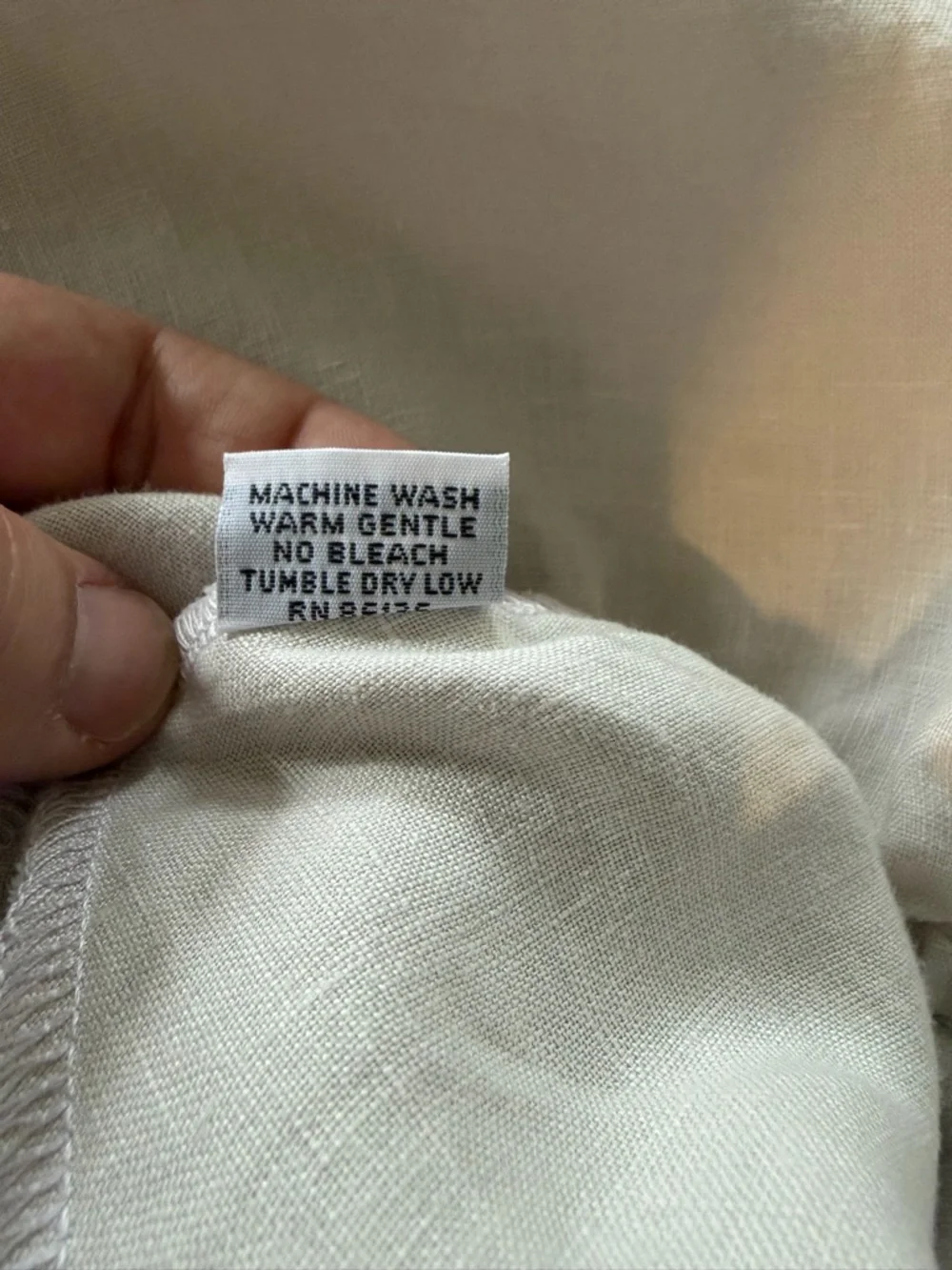 bryn Walker Sleeveless Cowl Neck Dress in Light Beige 100% Linen - Picture 9 of 9